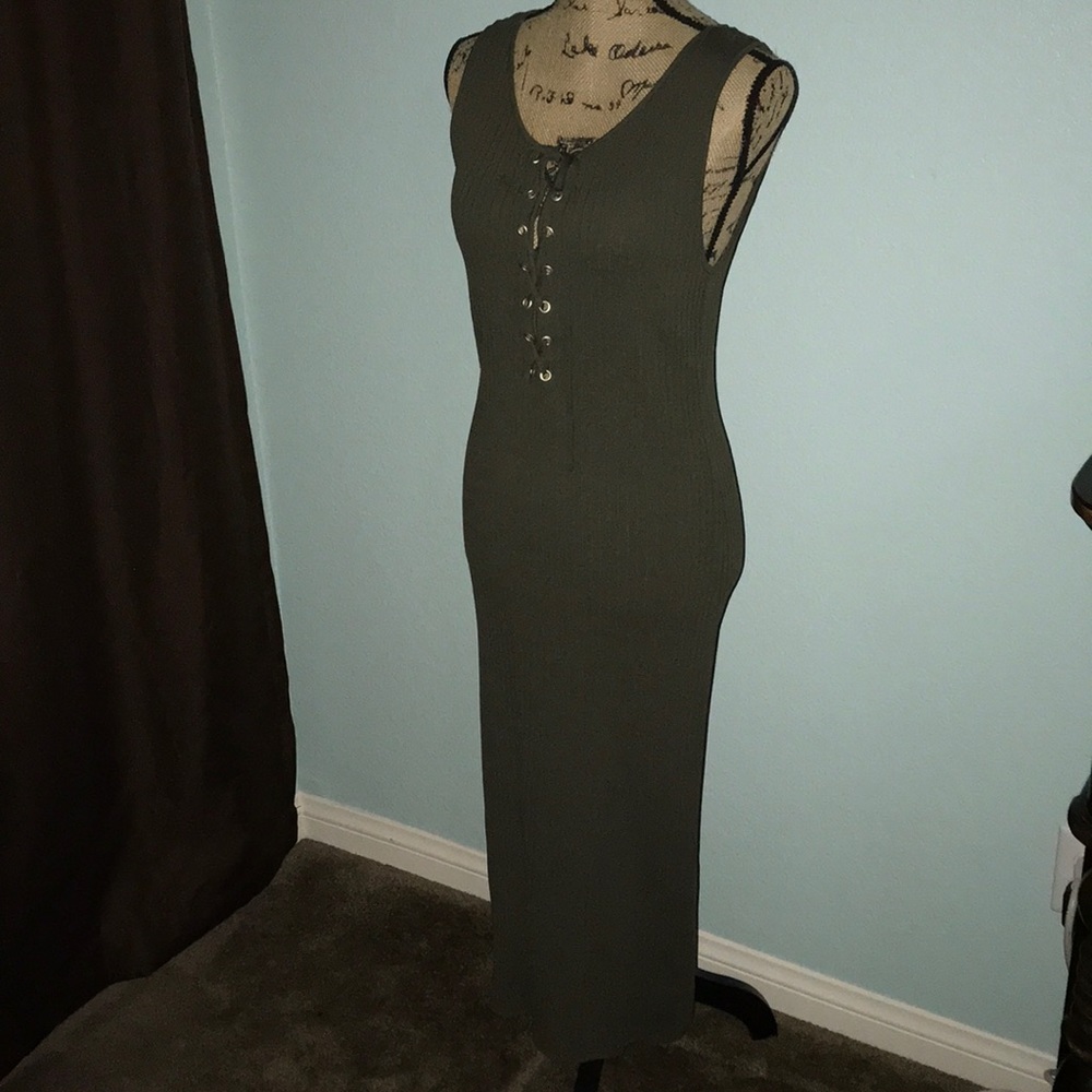 Midi dress hunter green